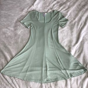 Francesca’s Olive Green Fit-n-Flare Dress